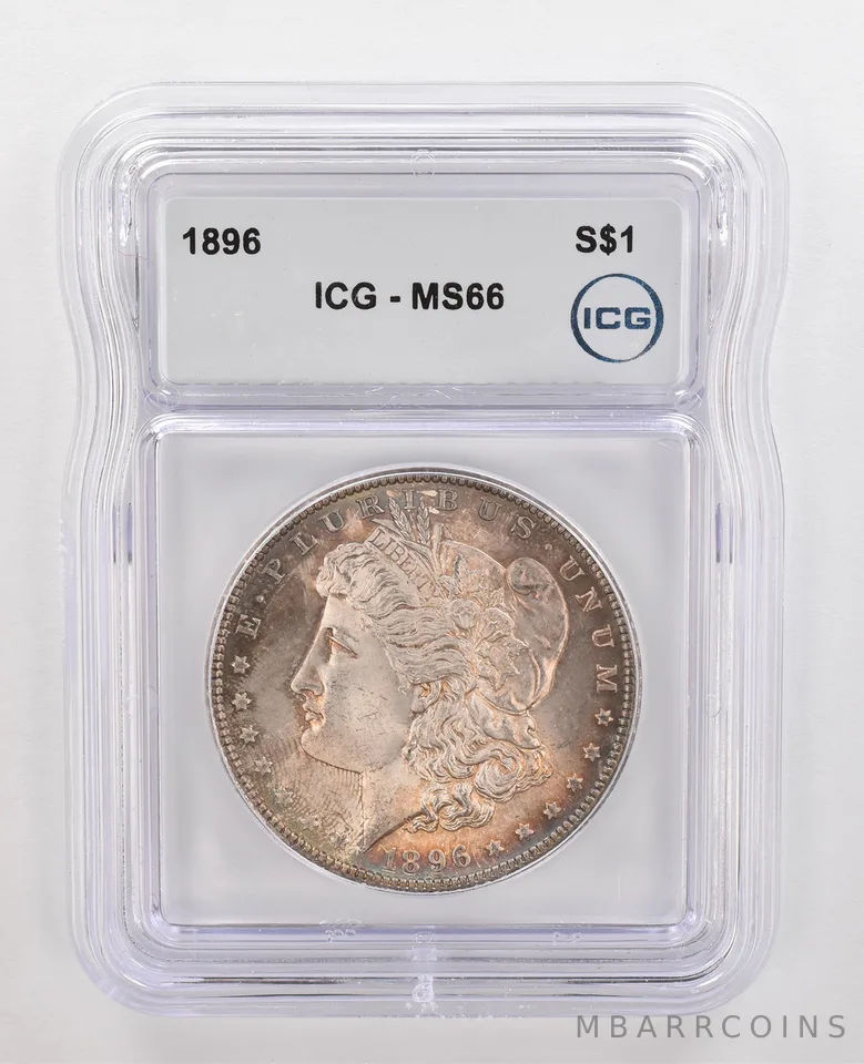 1896 Morgan Silver Dollar MS66 ICG Beautiful Tone *4368