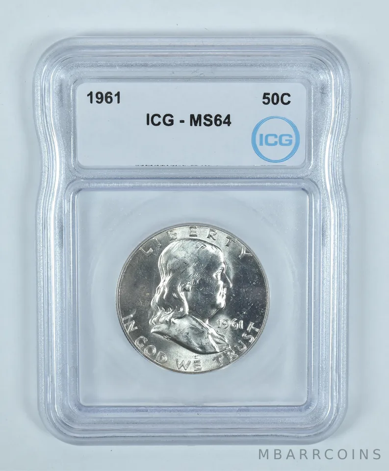 1961 Franklin Half Dollar MS64 ICG