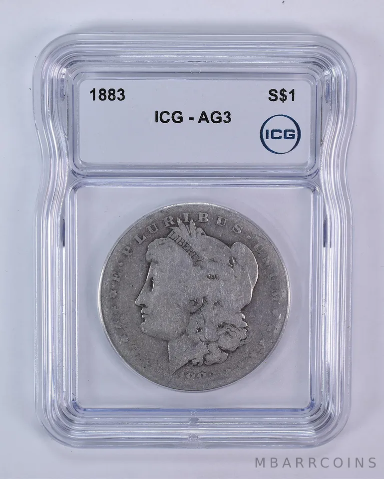 1883 Morgan Silver Dollar AG3 ICG Lowball