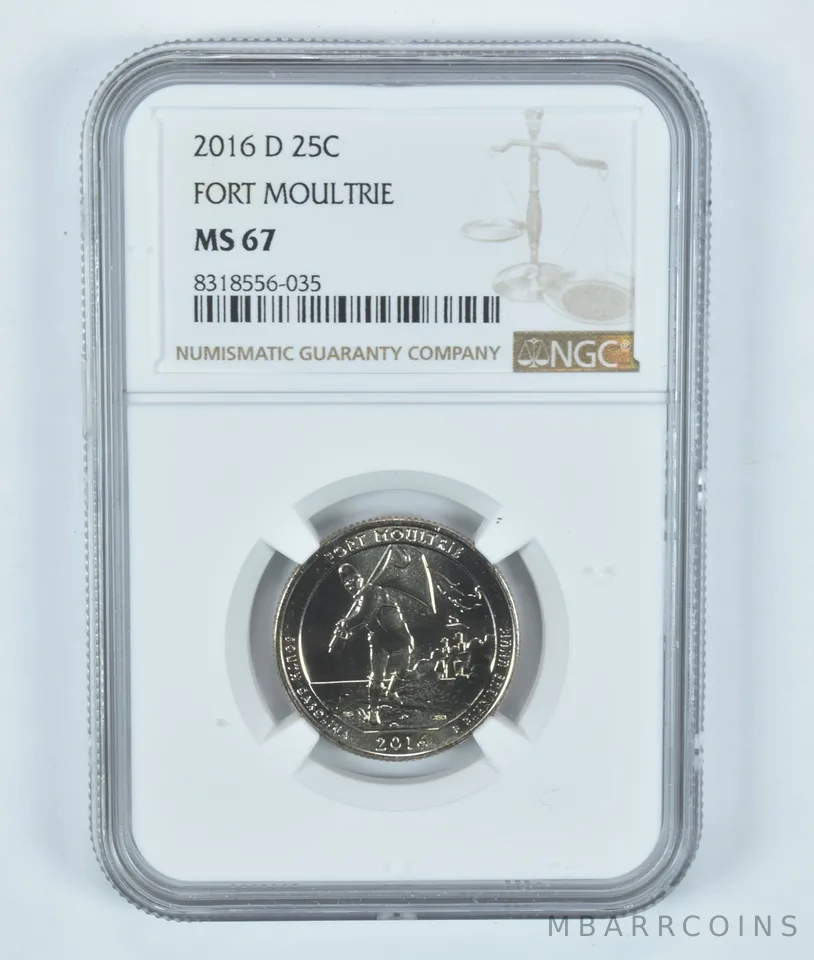 2016-D Washington Quarter Fort Moultrie ATB MS67 NGC