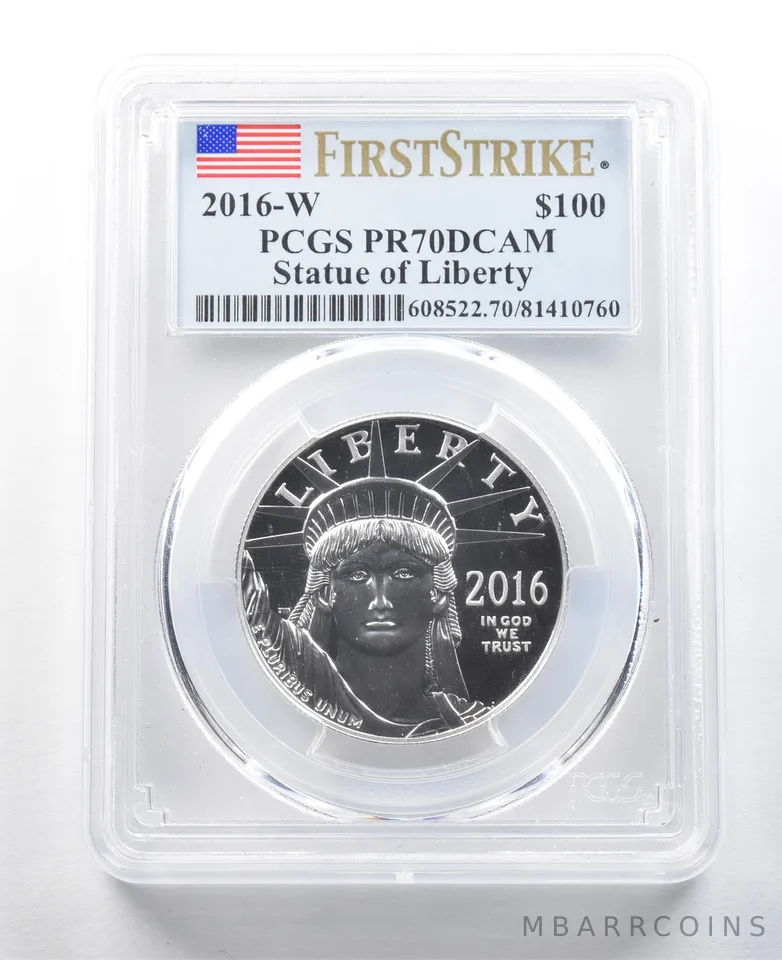 2016-W $100 American Platinum Eagle First Strike 1 Oz PR70 DCAM PCGS *3489