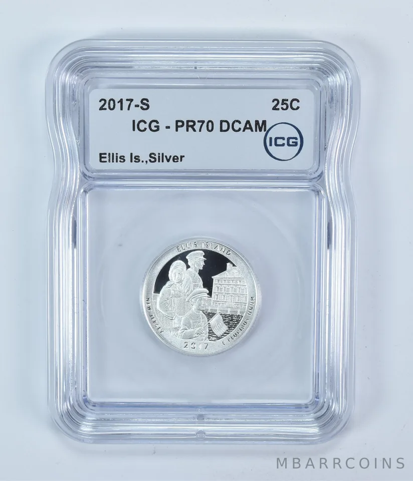 2017-S Washington Quarter ATB Silver Ellis Island PR70 DCAM ICG