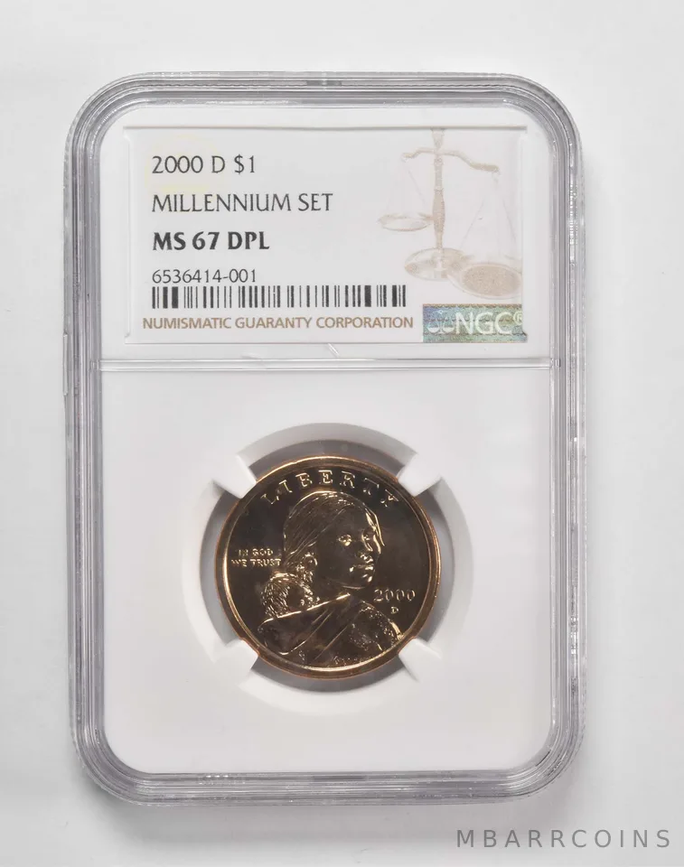 2000-D Sacagawea $1 Millennium Set MS67 DPL NGC PROOF LIKE