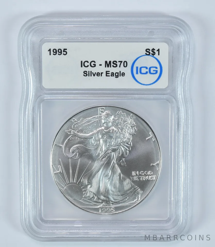 1995 American Silver Eagle MS70 ICG