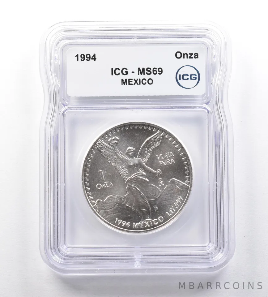 1994 Mo Mexico 1 Onza Silver Libertad MS69 ICG *1047