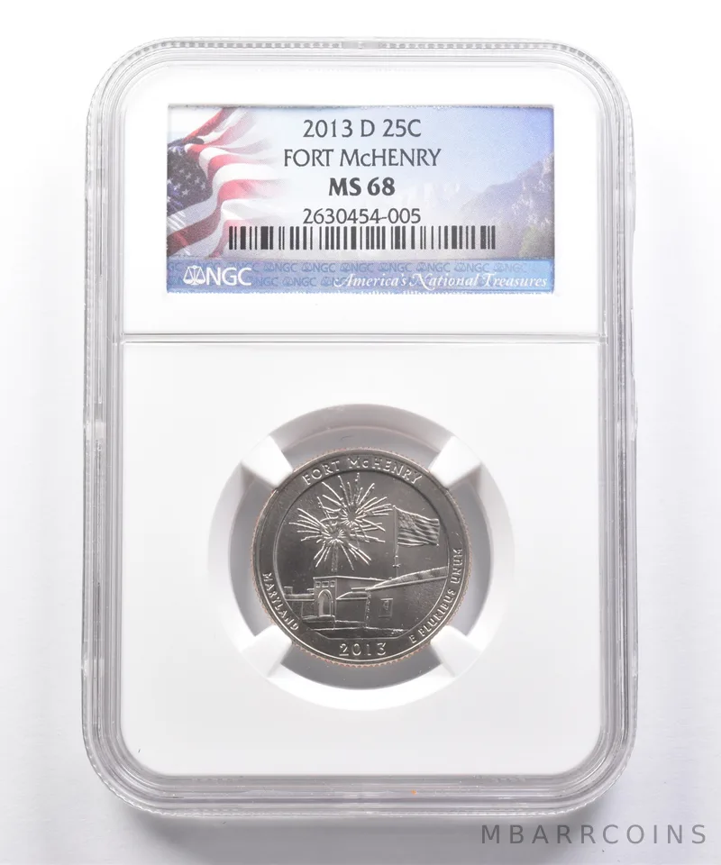 2013-D Washington Quarter Fort McHenry MS68 NGC a7324