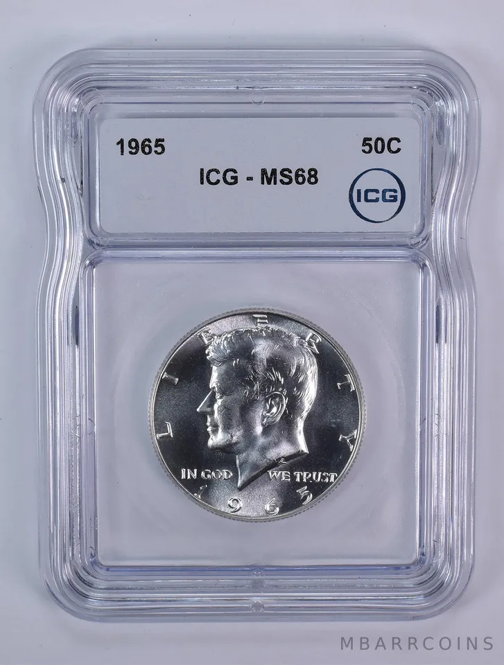 1965 Kennedy Half Dollar MS68 ICG