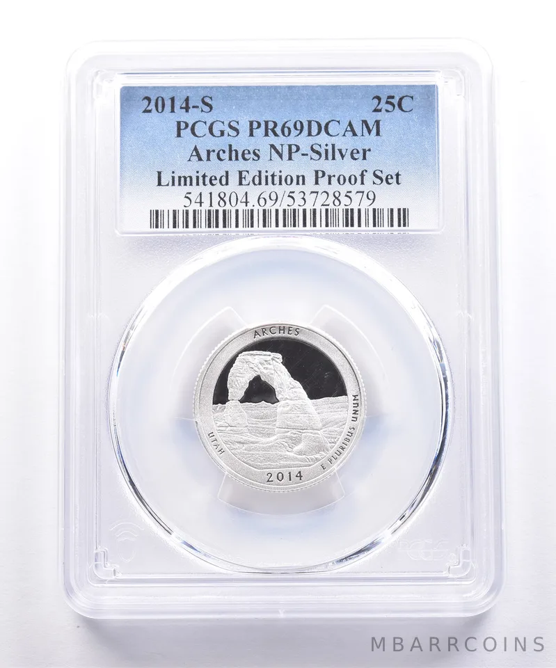 2014-S ATB Quarter Arches Silver Limited Edition PR69 DCAM PCGS