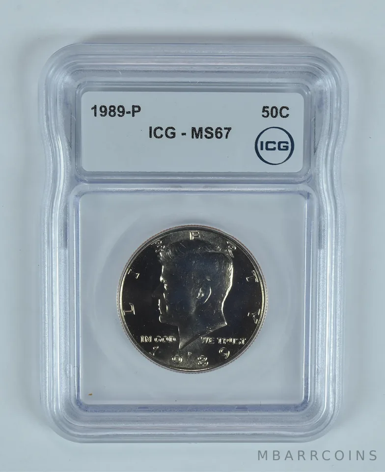 1989-P Kennedy Half Dollar MS67 ICG