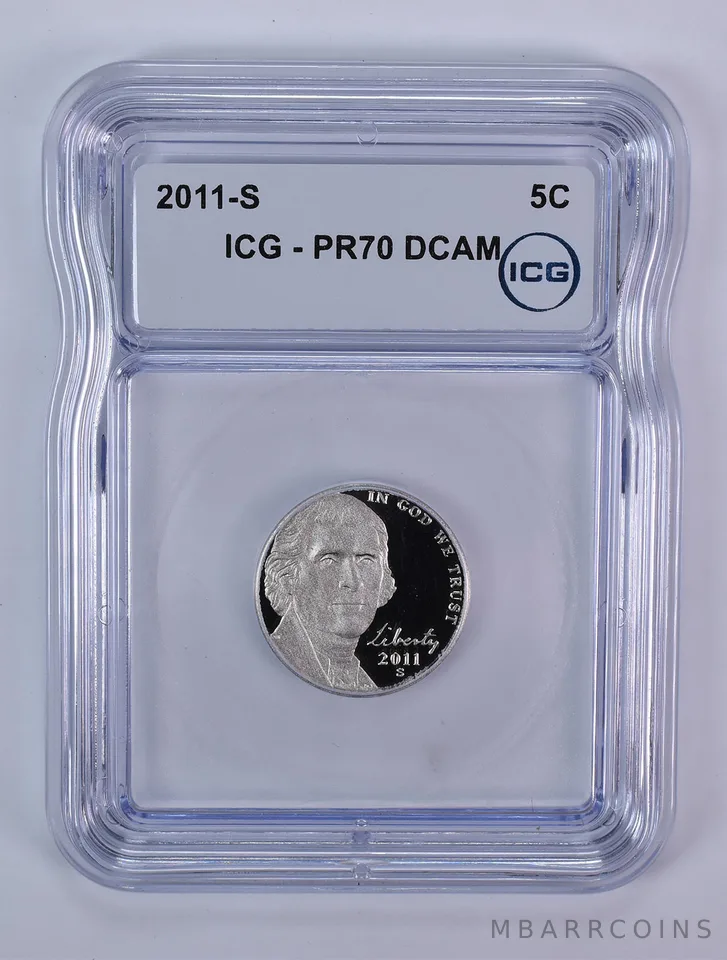 2011-S Jefferson Nickel PR70 DCAM ICG