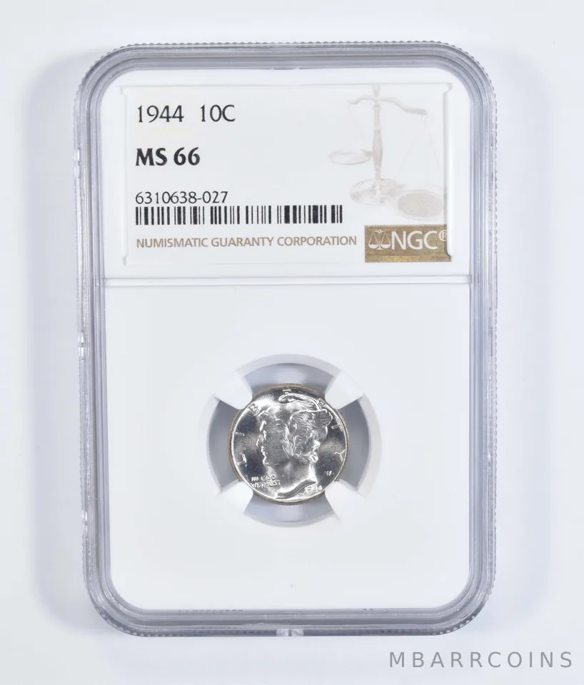 1944 Mercury Dime Silver MS66 NGC