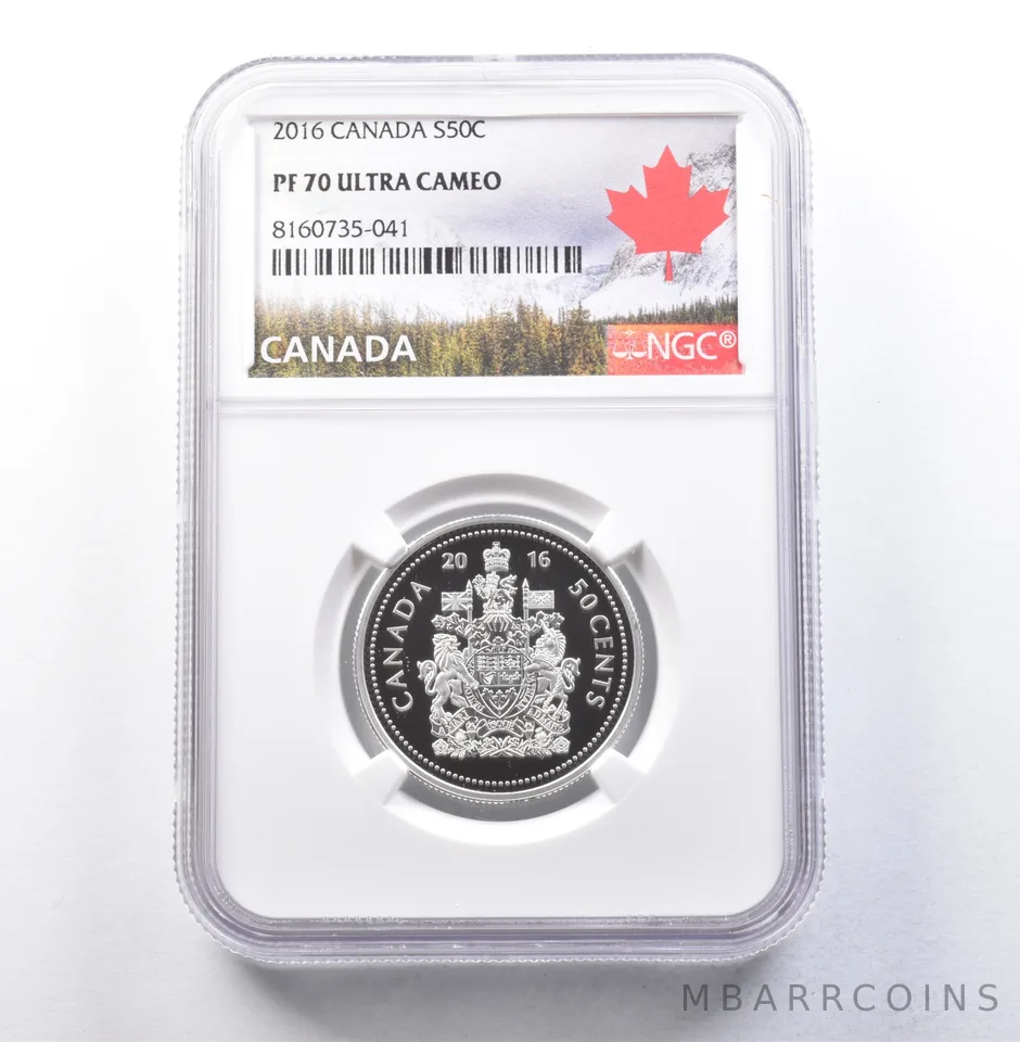 2016 Canada 50 Cents Silver PF70 UCAM NGC a5898