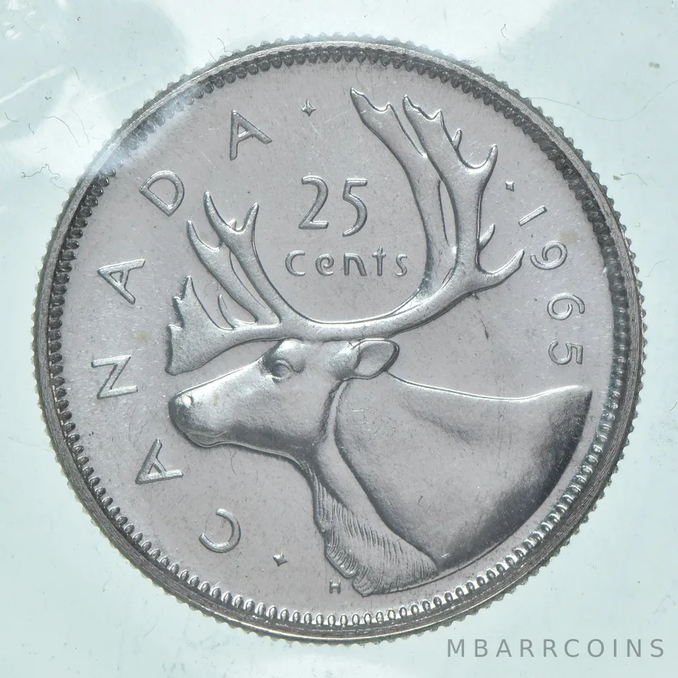 1965 Canada 25 Cents 80% Silver