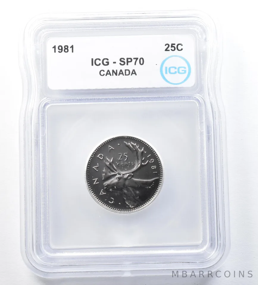 1981 Canada 25 Cents SP70 ICG a8872