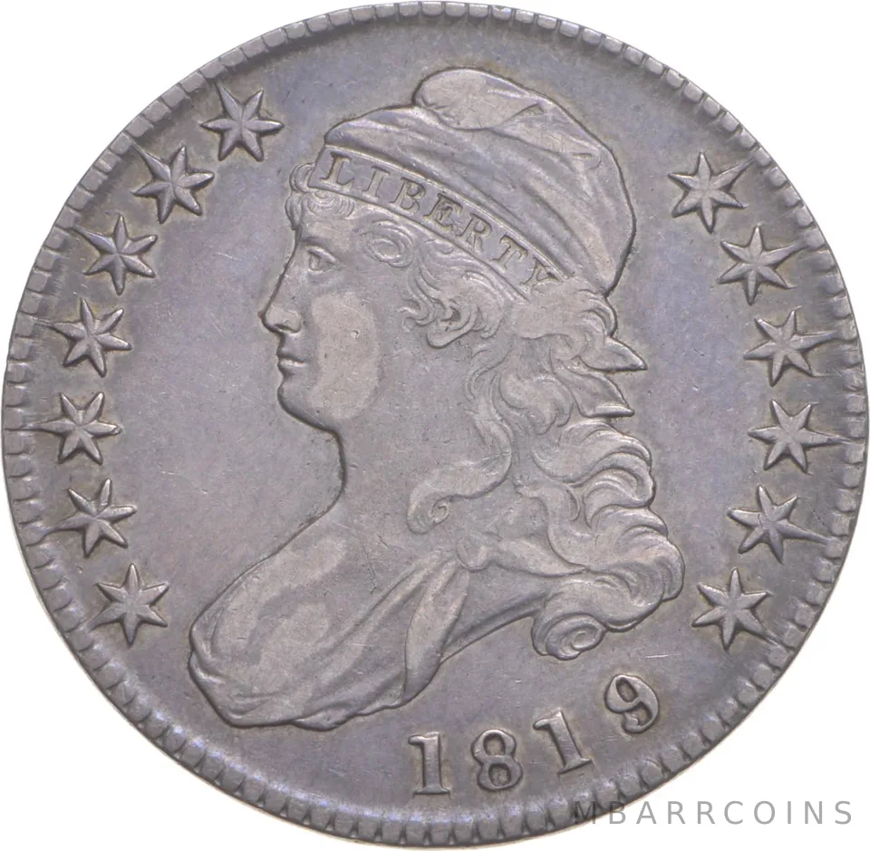 1819/8 Capped Bust Half Dollar - O-102 Large 9 a6466