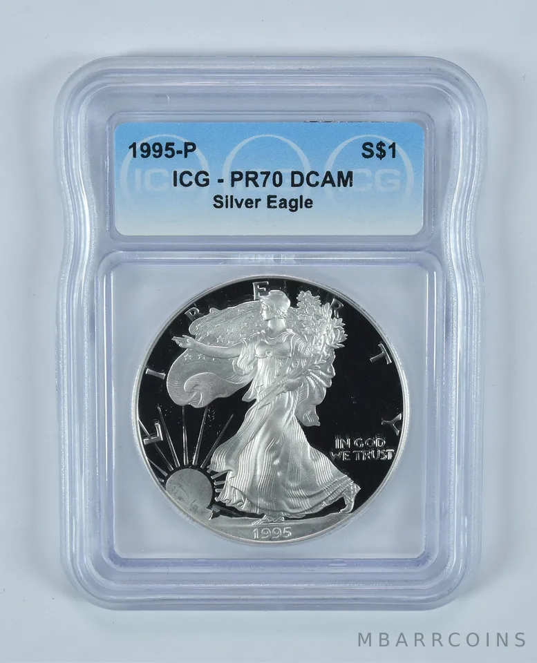 1995-P American Silver Eagle PR70 DCAM ICG