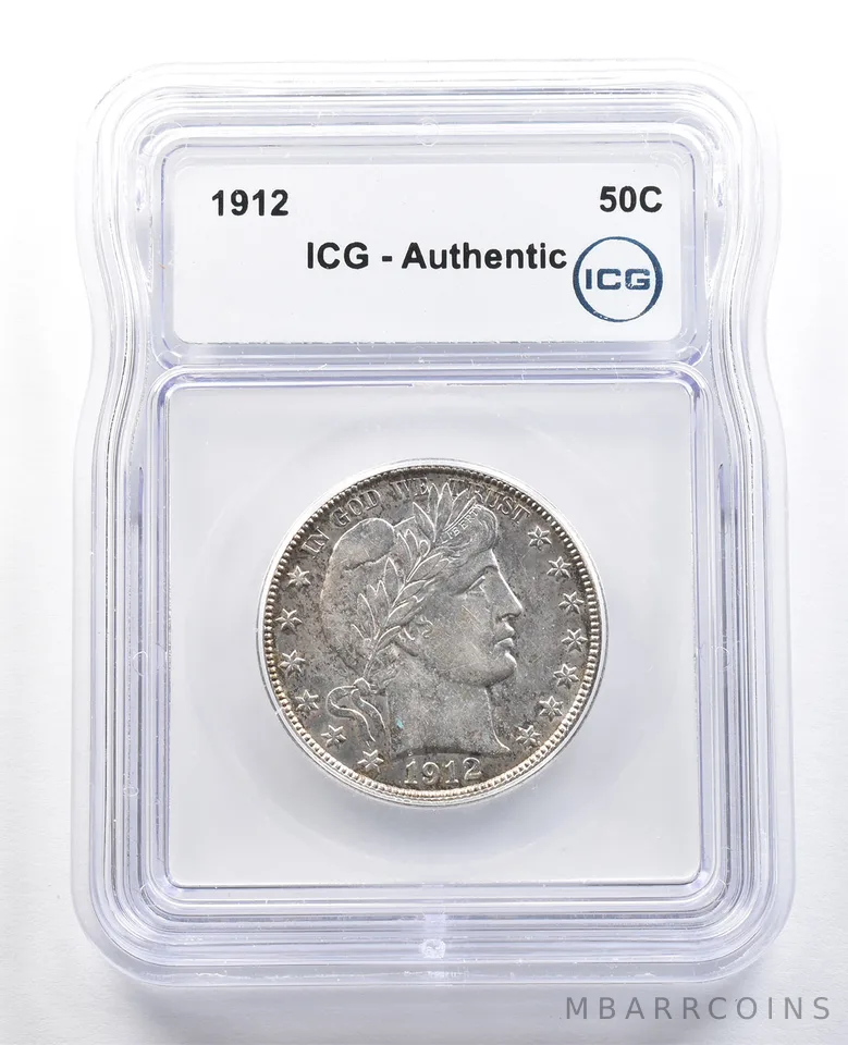 1912 Barber Half Dollar Authentic ICG *4860