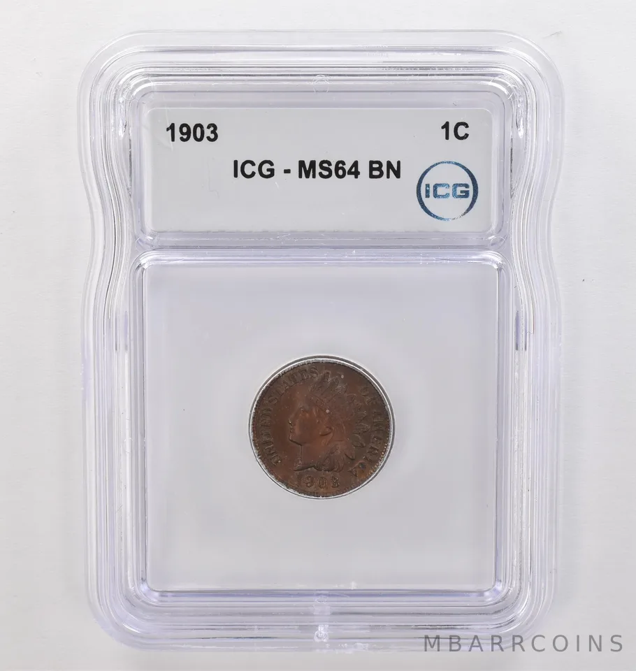 1903 Indian Head Cent MS64 BN ICG Beautiful Tone *4177