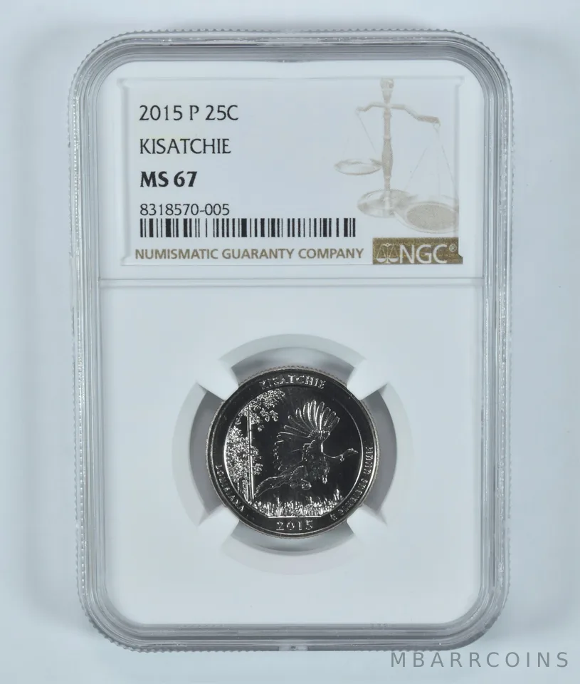 2015-P Washington Quarter Kisatchie America The Beautiful MS67 NGC