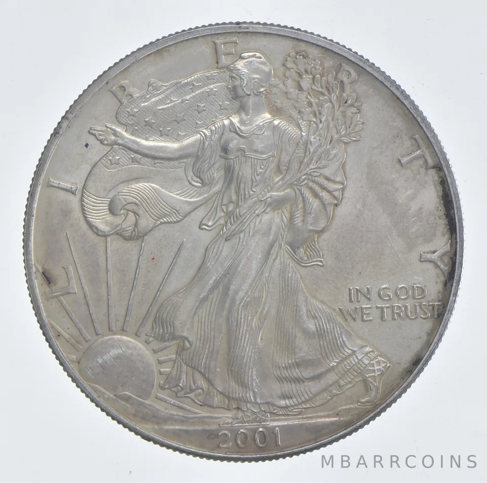 Better Date 2001 American Silver Eagle 1 Troy Oz .999 Fine Silver *073