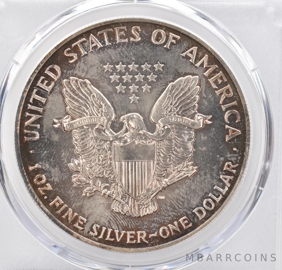 1992 American Silver Eagle MS68 PCGS Beautiful Tone Reverse *1232