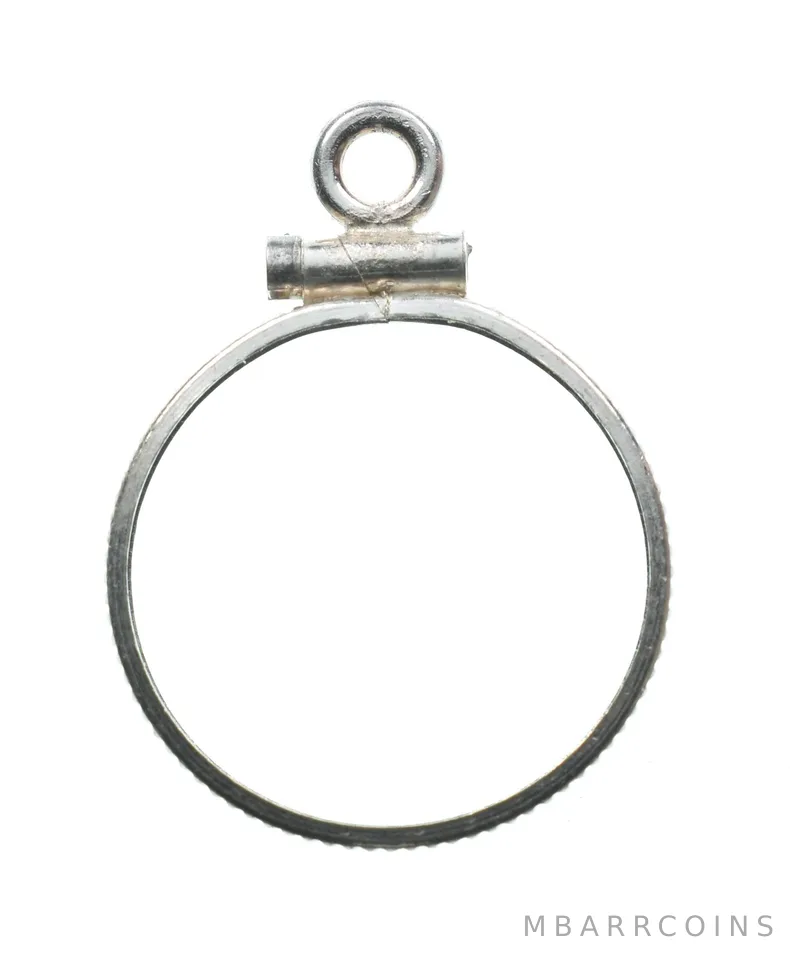 Sterling Silver 7.9 MM Coin Bezel Pendant Frame Edge *2356