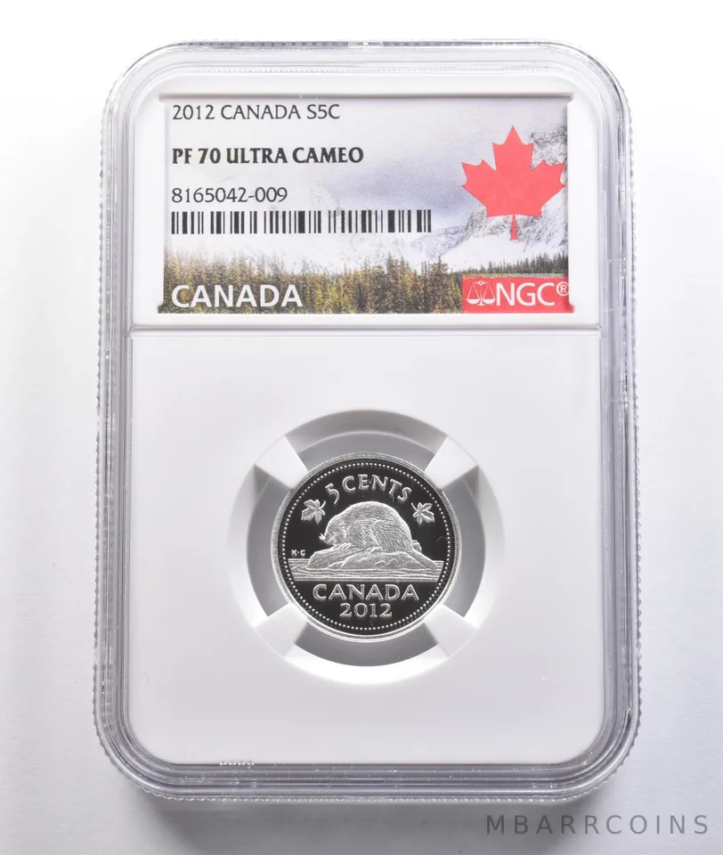 2012 Canada 5 Cents Silver PF70 UCAM NGC *6932