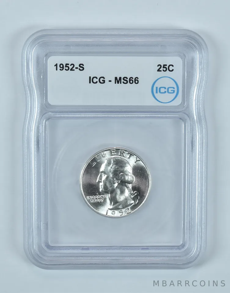 1952-S Washington Quarter MS66 ICG