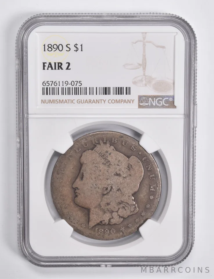 FAIR 2 1890-S Morgan Silver Dollar NGC Lowball Low Ball a4637