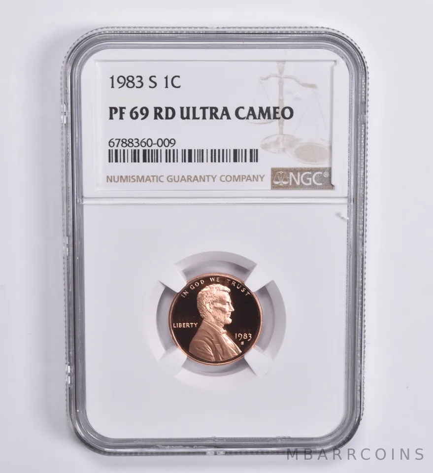 1983-S Lincoln Memorial Cent 1c PF69 RD UCAM NGC Brown Lbl