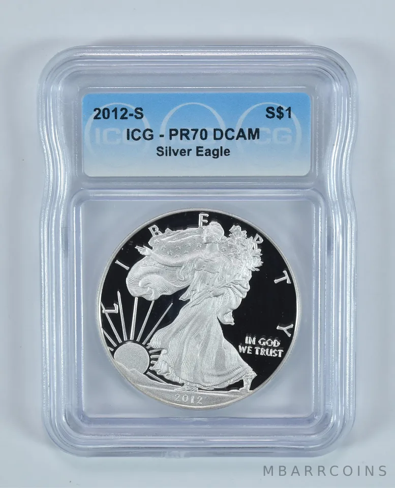 2012-S American Silver Eagle PR70 DCAM ICG