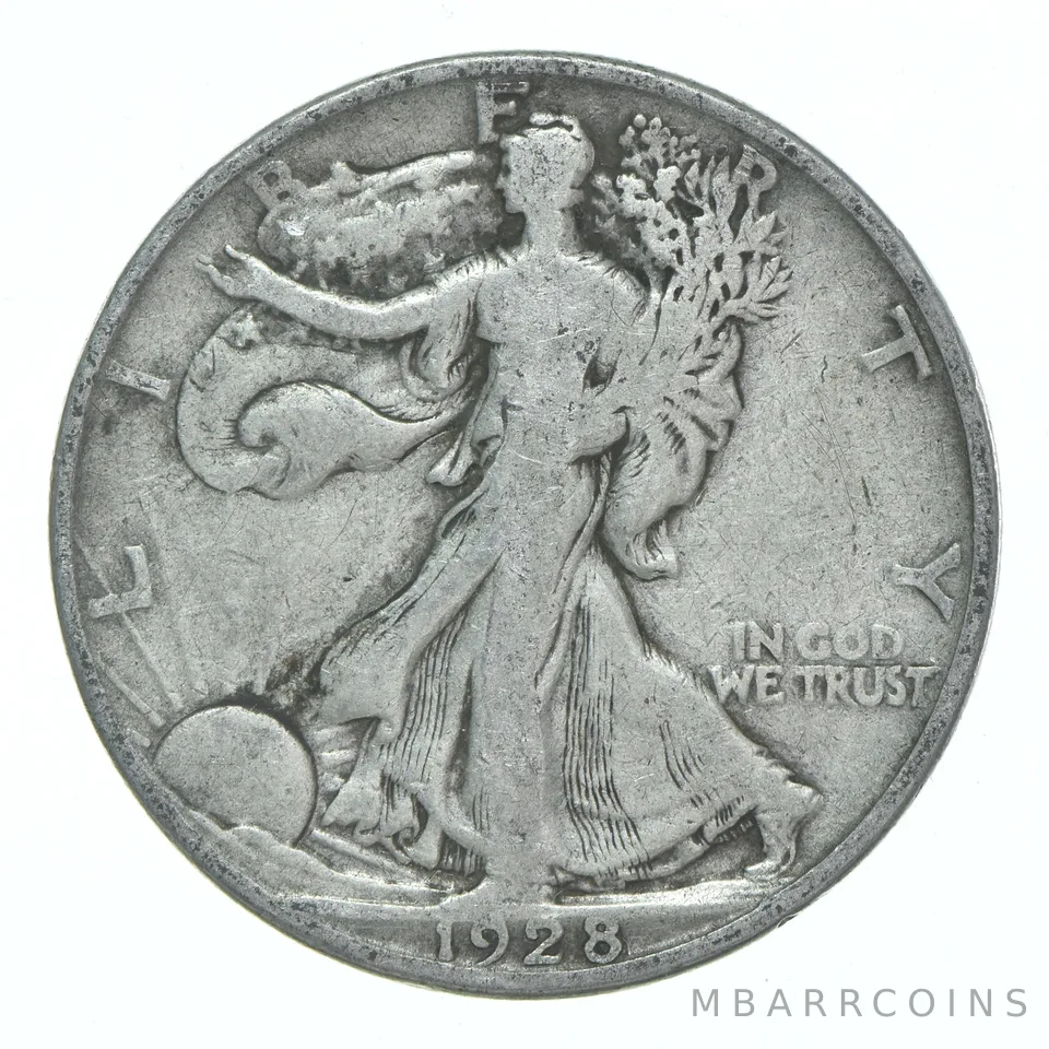 1928-S Walking Liberty Half Dollar CIRC 90% Silver