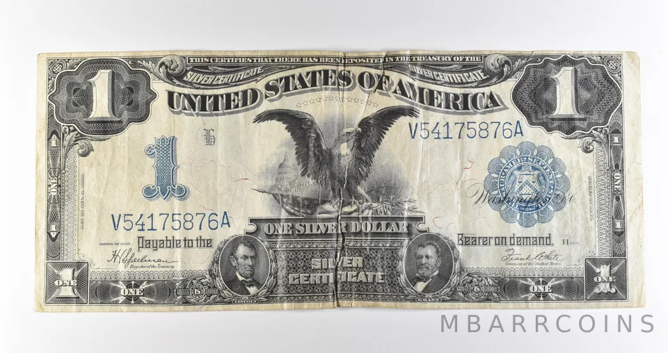 1899 $1 Silver Certificate Black Eagle Blue Seal Large Note Fr#236 *4671