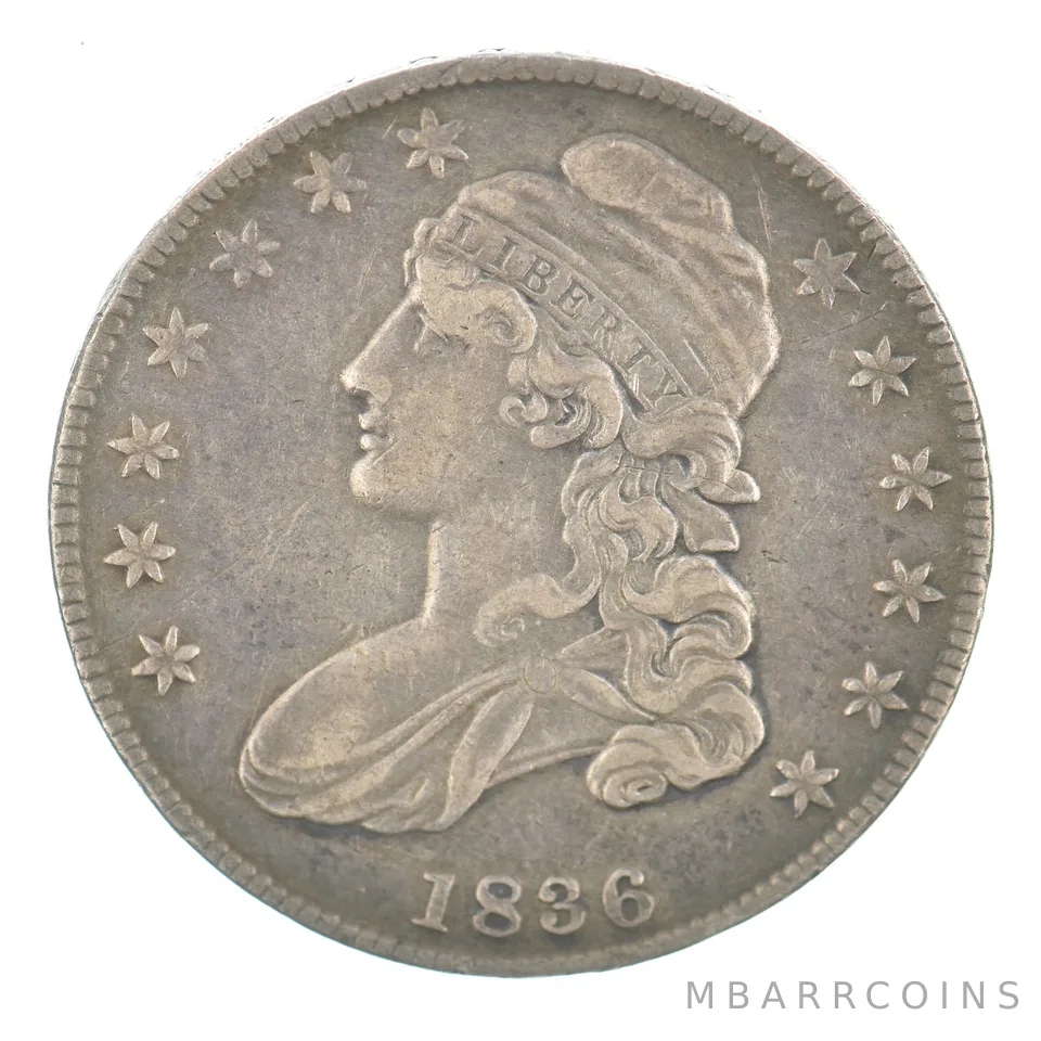 1836 Capped Bust Half Dollar Beautiful Tone *2821