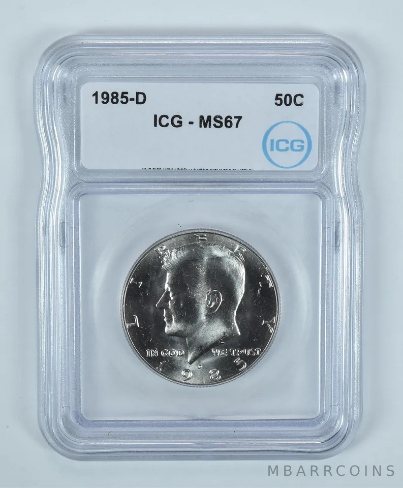 1985-D Kennedy Half Dollar MS67 ICG