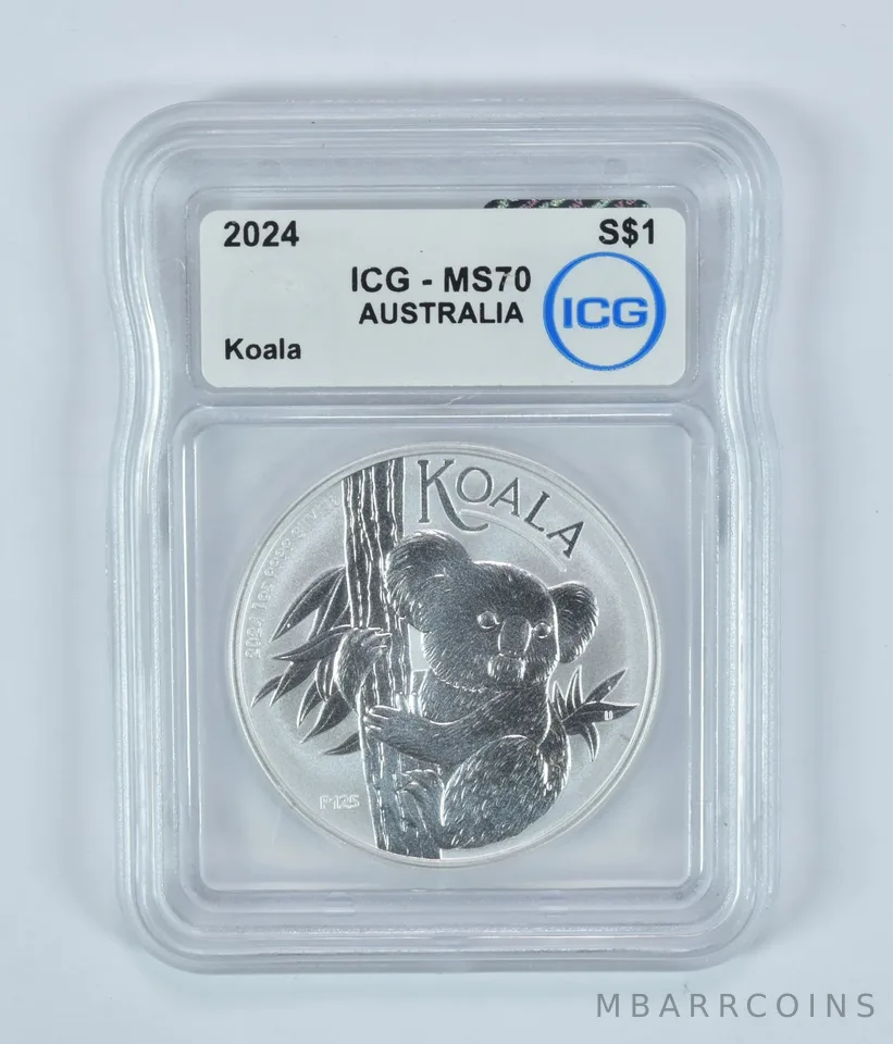 2024 Australia 1 Dollar Silver Koala MS70 ICG