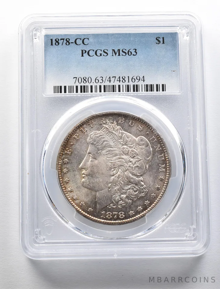 MS63 1878-CC Morgan Silver Dollar PCGS *5691