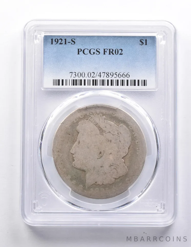 FR02 1921-S Morgan Silver Dollar PCGS Low Ball a7673