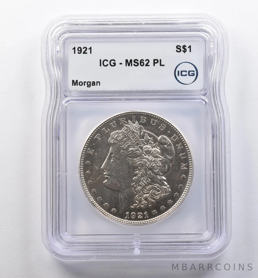 1921 Morgan Silver Dollar MS62 PL ICG *2213