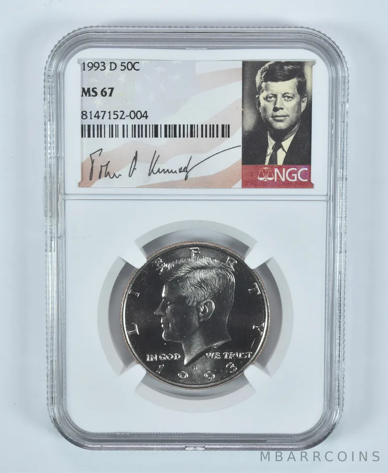 1993-D Kennedy Half Dollar MS67 NGC Special Label