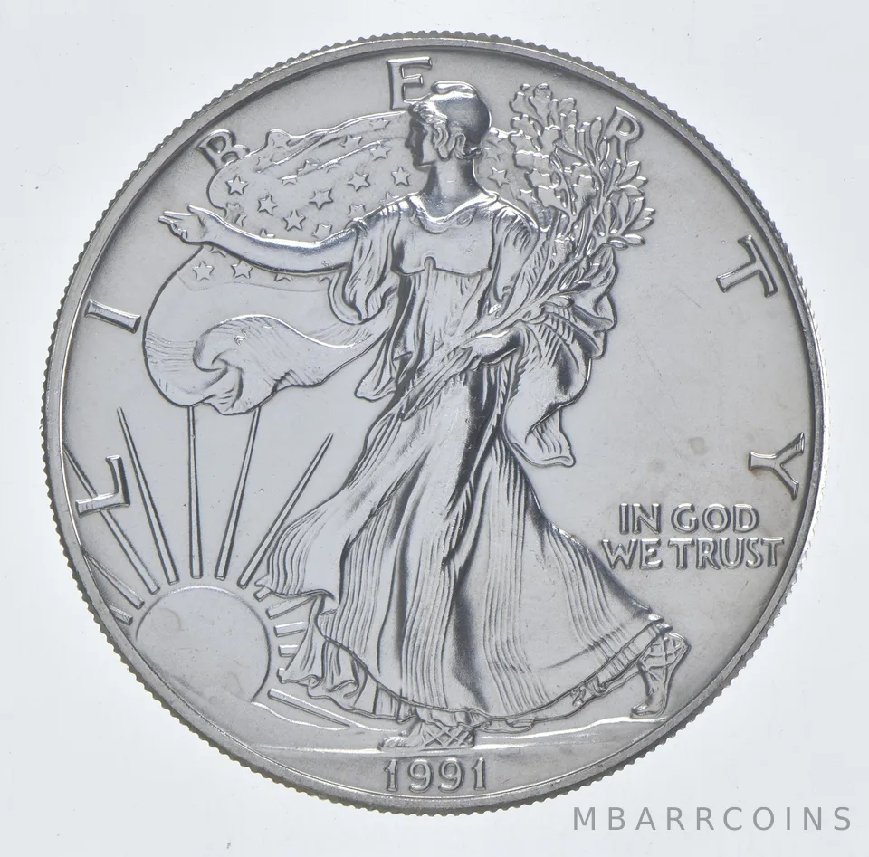 Better Date 1991 American Silver Eagle 1 Troy Oz .999 Fine Silver *093