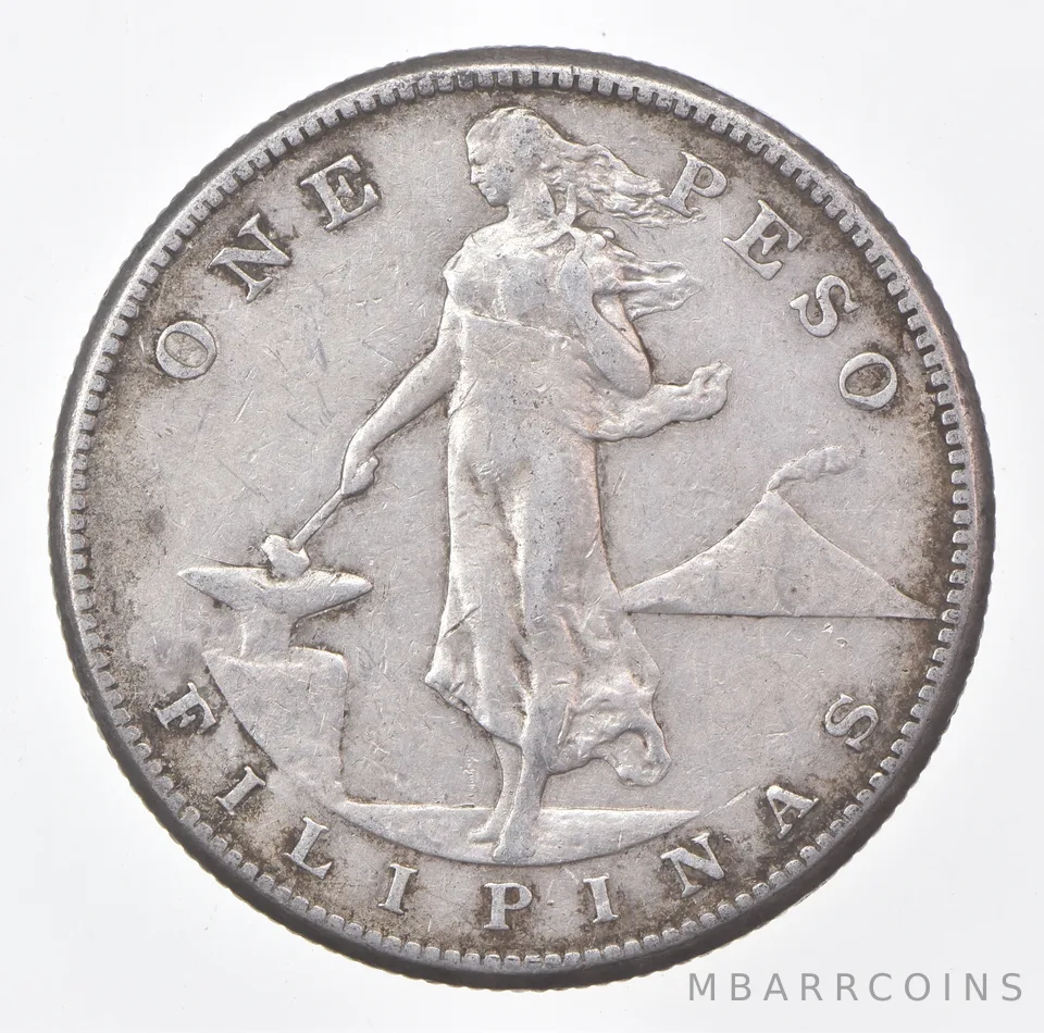 1907-S Philippines 1 Peso *0564
