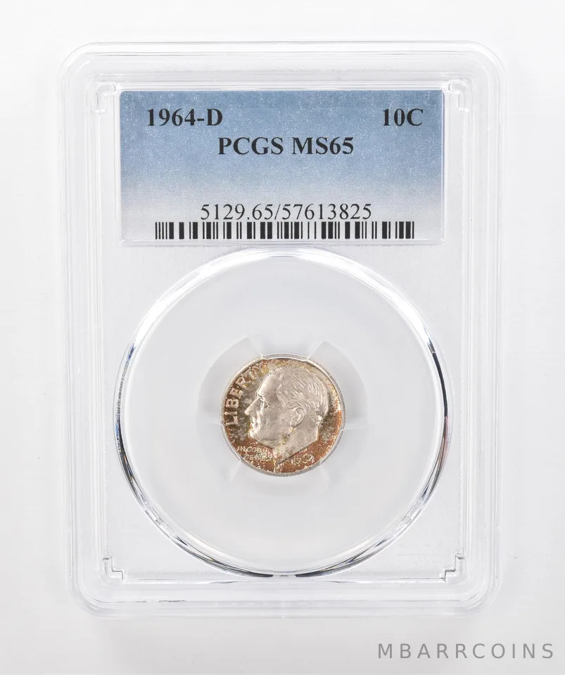 1964-D Roosevelt Dime MS65 PCGS Beautiful Tone *1552