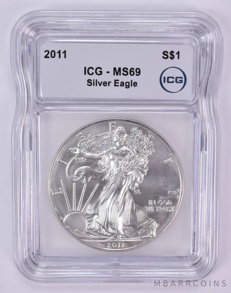 2011 American Silver Eagle MS69 ICG