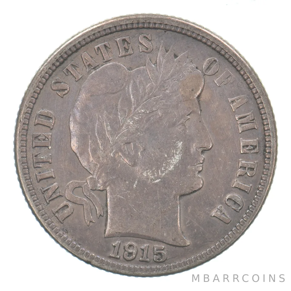 1915 Barber Dime Beautiful Tone *9532