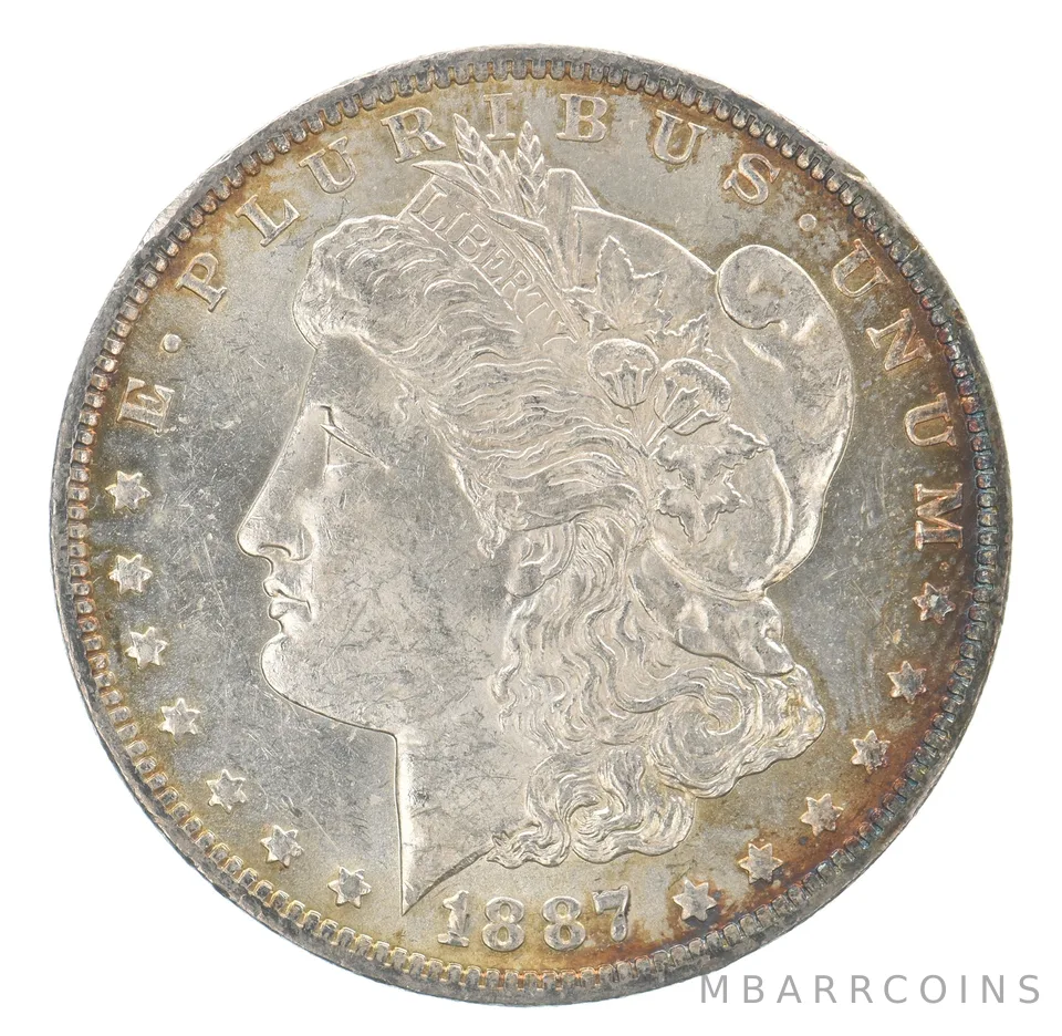 1887-O Morgan Silver Dollar Peripheral Tone *9567