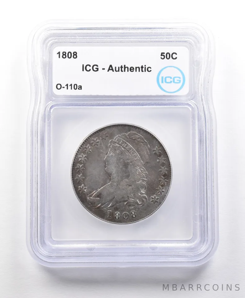 1808 Capped Bust Half Dollar O-110a Authentic ICG *5625