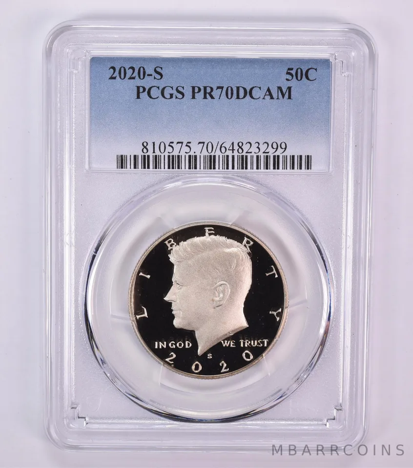 2020-S Kennedy Half Dollar PR70 DCAM PCGS Blue Label