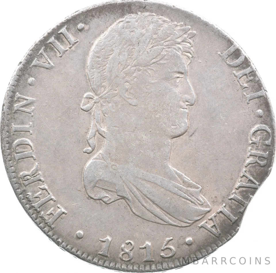 1815 JP Peru 8 Reales Clipped Planchet *5707