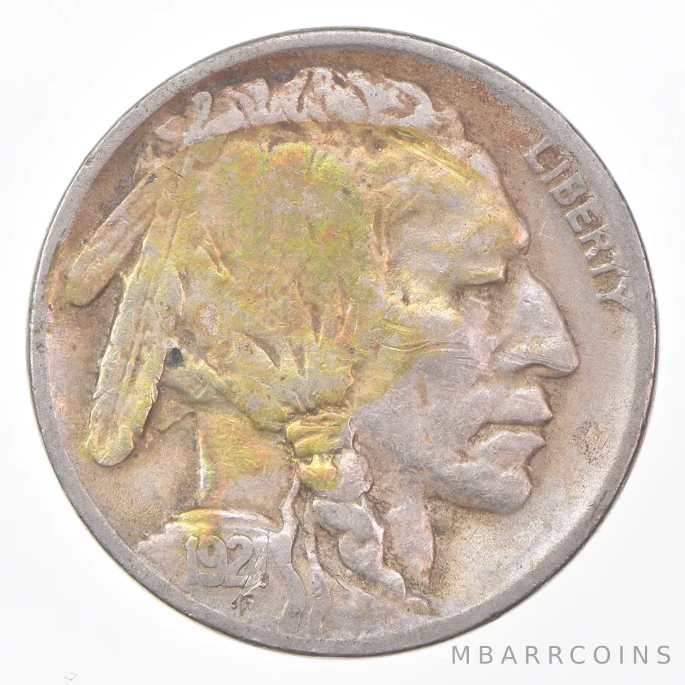 1921 Indian Head Buffalo Nickel Beautiful Tone *1211